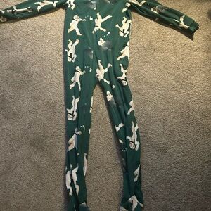 Green Kids One Piece pjs